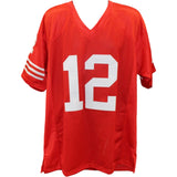 John Brodie Autographed/Signed Pro Style Size XL Red Jersey JSA 57028