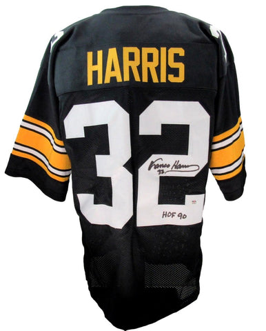Franco Harris HOF Signed/Inscr Steelers Custom Football Jersey PSA/DNA 197430
