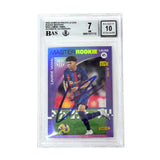 Lamine Yamal Signed 2023 Panini Megacracks Master Rookie Card - BGS 7 AUTO 10
