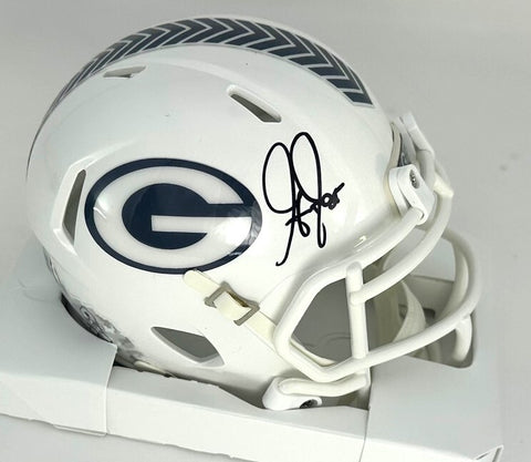 Packers GREG JENNINGS Signed Riddell 2024 SALUTE Speed Mini Helmet AUTO - BAS