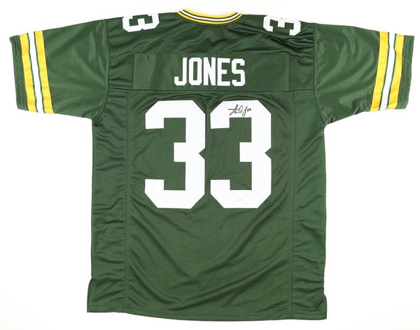 Aaron Jones Signed Green Bay Packer Jersey (OKAuthentics) 2020 Pro Bowl R.B.