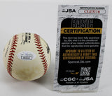 Maury Wills Signed NL Baseball #30 Inscription (JSA COA) Los Angeles Dodgers S.S