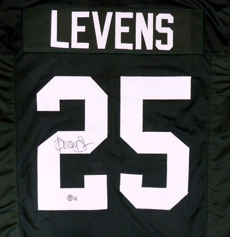 GREEN BAY PACKERS DORSEY LEVENS AUTOGRAPHED GREEN JERSEY BECKETT BAS QR 193981