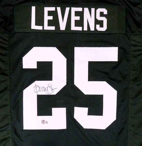 GREEN BAY PACKERS DORSEY LEVENS AUTOGRAPHED GREEN JERSEY BECKETT BAS QR 193981
