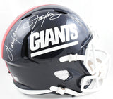 Taylor/Carson/Simms Autographed New York Giants F/S Speed Helmet-Beckett W Holo