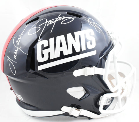 Taylor/Carson/Simms Autographed New York Giants F/S Speed Helmet-Beckett W Holo