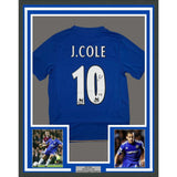 Framed Autographed/Signed Joe Cole 35x39 Chelsea FC Blue Jersey Beckett COA