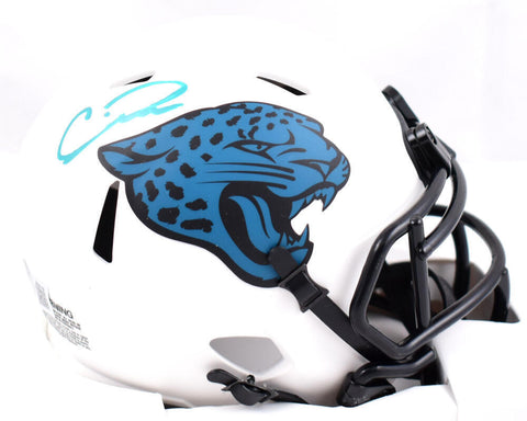 Calvin Ridley Autographed Jaguars Lunar Speed Mini Helmet -Beckett W Holo *Teal