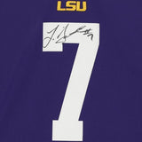Framed Leonard Fournette LSU Tigers Signed Nike Purple Limited Jersey