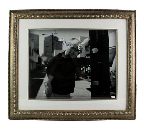 Phil Collins Signed Framed 16x20 Photo - Leaning on Post