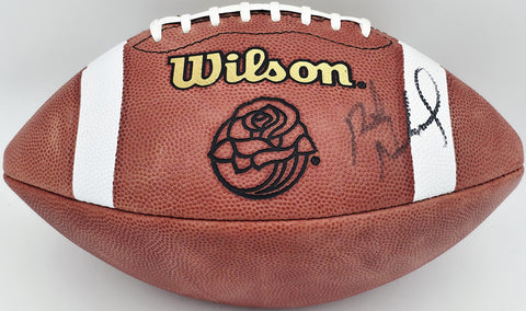 Rick Neuheisel Autographed Wilson Rose Bowl Football Washington Beckett BS30323