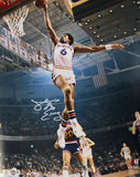 Julis Erving Autographed/Signed Philadelphia 76ers 16x20 Photo Beckett 39675