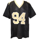 Cam Jordan Autographed/Signed Pro Style Black XL Jersey Beckett Witness 51832