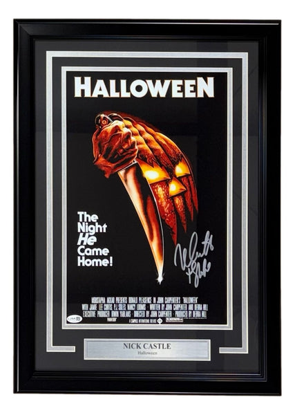 Nick Castle Signed Framed 11x17 Halloween Photo The Shape Inscribed JSA