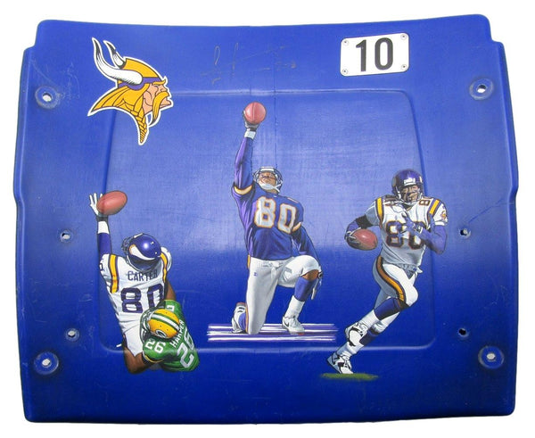 Cris Carter HOF Signed/Inscribed Hand Painted Seat Back #10 Vikings JSA 200966
