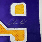 Autographed/Signed Chevy Chase Fletch Los Angeles Yellow Jersey Beckett BAS COA
