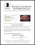 Johnny Unitas Autographed NFL Leather Football Baltimore Colts Beckett #A75841