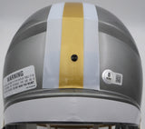 Alvin Kamara Autographed Flash Gold Full Size Helmet Saints Beckett QR #1W403148