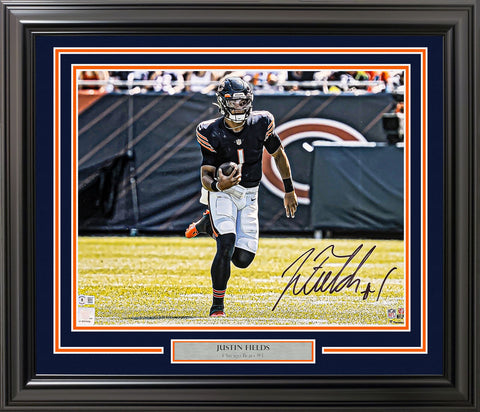 JUSTIN FIELDS AUTOGRAPHED SIGNED FRAMED 16X20 PHOTO BEARS BECKETT WITNESS 220496