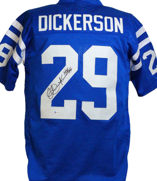 Eric Dickerson Signed Blue & White Pro Style Jersey w/ HOF- Beckett W *Black *2M