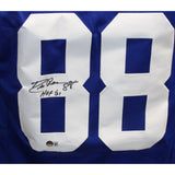 Drew Pearson Autographed/Signed Pro Style Blue Jersey HOF Beckett 42615