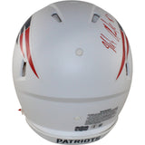 Rob Gronkowski Signed New England Patriots Pro Flat White Helmet Beckett 54598