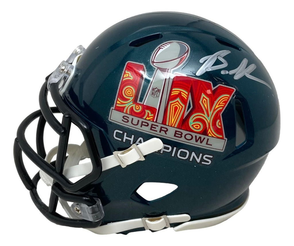 Brandon Graham Signed Eagles Super Bowl 59 LIX Mini Speed Helmet BAS w ...