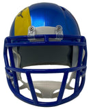 ODELL BECKHAM Jr. Autographed Rams Champs Logo Mini Speed Helmet FANATICS