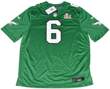 DEVONTA SMITH SIGNED PHILADELPHIA EAGLES KELLY GREEN NIKE SUPER BOWL LIX JERSEY