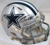 CeeDee Lamb Autographed Dallas Cowboys Speed Mini Helmet - Fanatics *Black