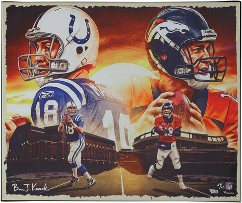 Autographed Peyton Manning Colts 20x24 Art