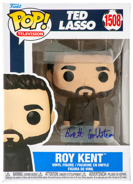 Brett Goldstein signed Ted Lasso Roy Kent Black Suit Funk Pop Doll #1508 -SS COA