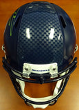 RUSSELL WILSON AUTO SEAHAWKS FULL SIZE SPEED HELMET IN GREEN RW HOLO 94105