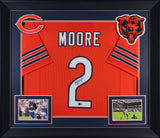 D.J. Moore Authentic Signed Orange Pro Style Framed Jersey BAS Witnessed