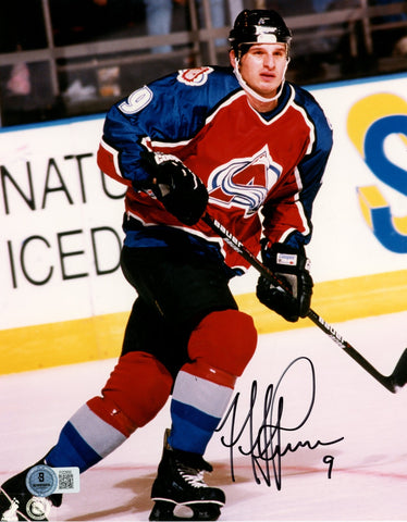 Mike Ricci Autographed/Signed Colorado Avalanche 8x10 Photo Beckett 57685