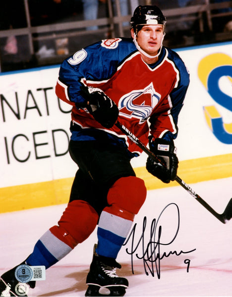 Mike Ricci Autographed/Signed Colorado Avalanche 8x10 Photo Beckett 57685