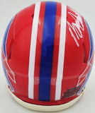 BRUCE SMITH AUTOGRAPHED BILLS RED THROWBACK 1987-2001 MINI HELMET BECKETT 233777