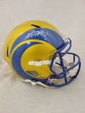 DAVANTE ADAMS SIGNED LA RAMS F/S FLASH SPEED REPLICA HELMET BECKETT QR
