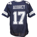 Brandon Aubrey Autographed Pro Style Size XL Blue Jersey Beckett Witness 50945