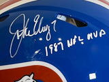 John Elway Autographed/Inscribed 1987 NFL MVP Retro D Pro Helmet BAS COA