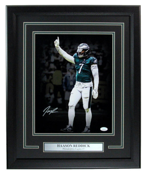 Haason Reddick Autographed 11x14 Photo Philadelphia Eagles Framed JSA 176772