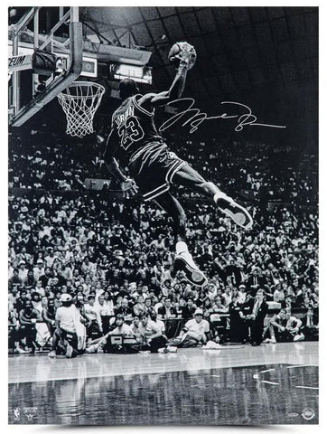MICHAEL JORDAN Autographed Bulls "Frozen In Time" 30" x 40" Photograph UDA