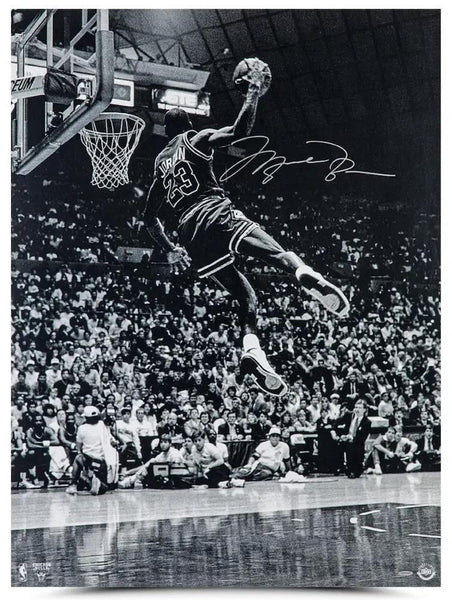 MICHAEL JORDAN Autographed Bulls "Frozen In Time" 30" x 40" Photograph UDA