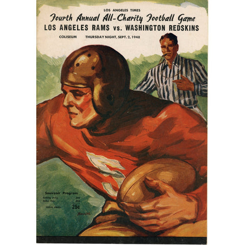 Los Angeles Rams vs. Washington Redskins 9/2/1948 Gameday Program NFL 59277