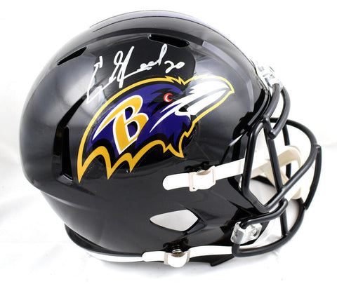 Ed Reed Autographed Baltimore Ravens F/S Speed Helmet-Beckett W Hologram *Silver