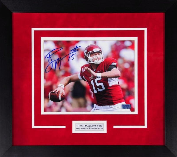 RYAN MALLETT SIGNED ARKANSAS RAZORBACKS 8x10 FRAMED PHOTO COA