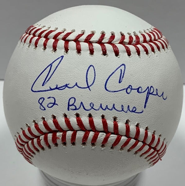 Milw Brewers CECIL COOPER Signed Official MLB Baseball AUTO w/ 82 Brewers - JSA