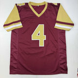Autographed/Signed Zay Flowers Boston College Maroon Football Jersey BAS COA