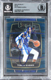 76ers Tobias Harris Authentic Signed 2021 Select Blue #16 Card BAS Slabbed