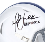 MARSHALL FAULK Autographed "HOF '20XI" Colts Mini Speed Helmet FANATICS